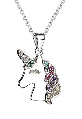 gorgeous tiny unicorn silver baby necklace 